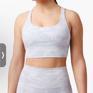 Lululemon Athletica White Camo Crop Top